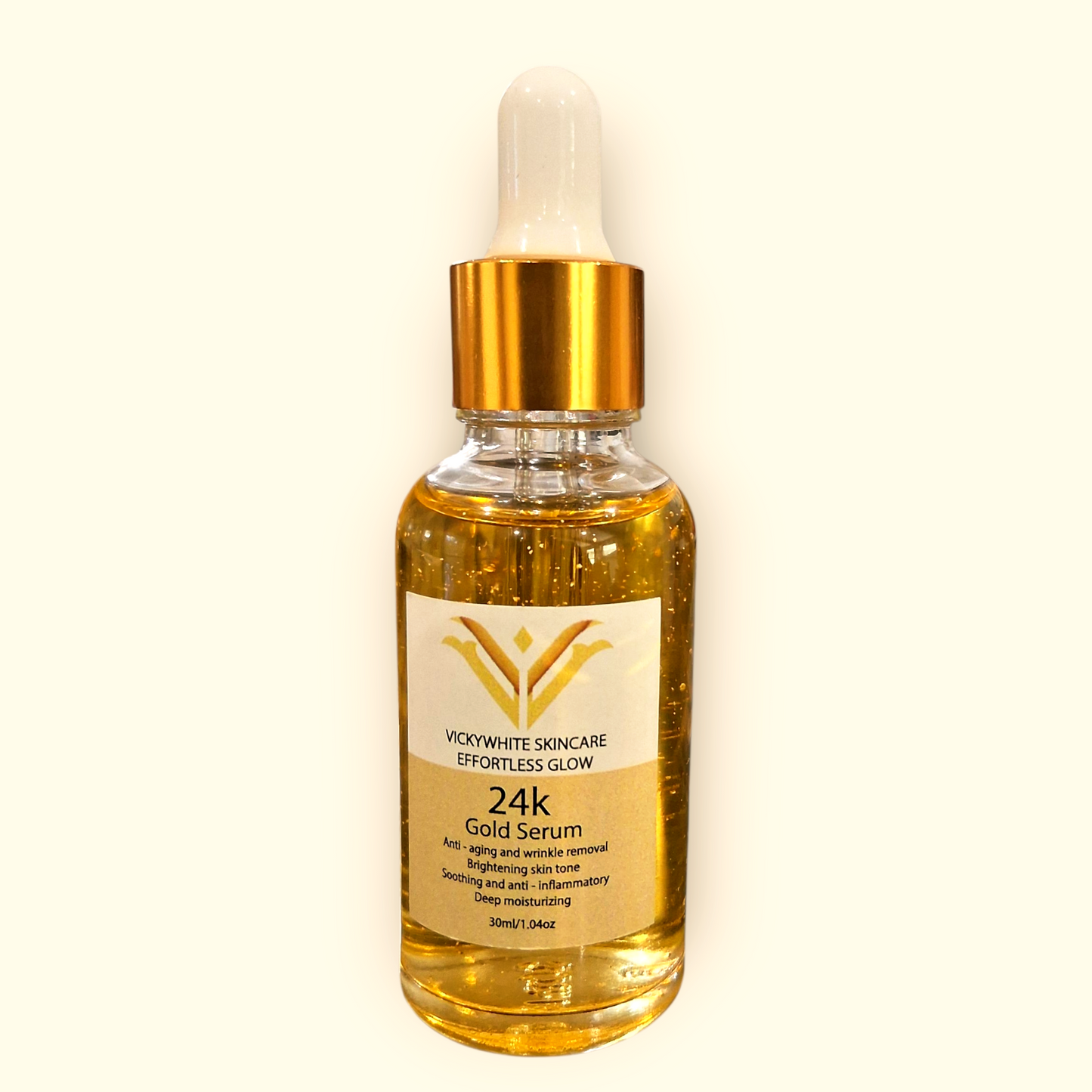 Anti-aging 24k gold serum with natural ingredients