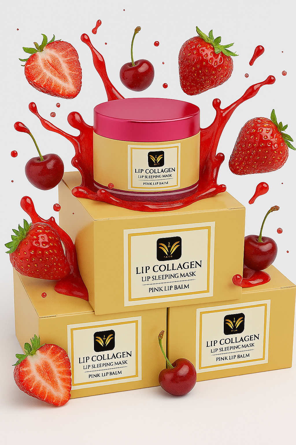 Organic collagen lip mask for healthy lips