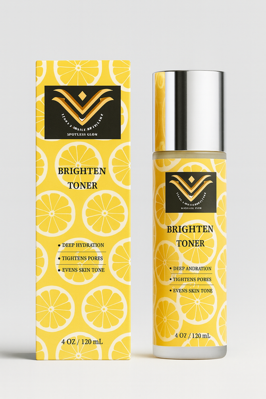 Organic brightening face toner