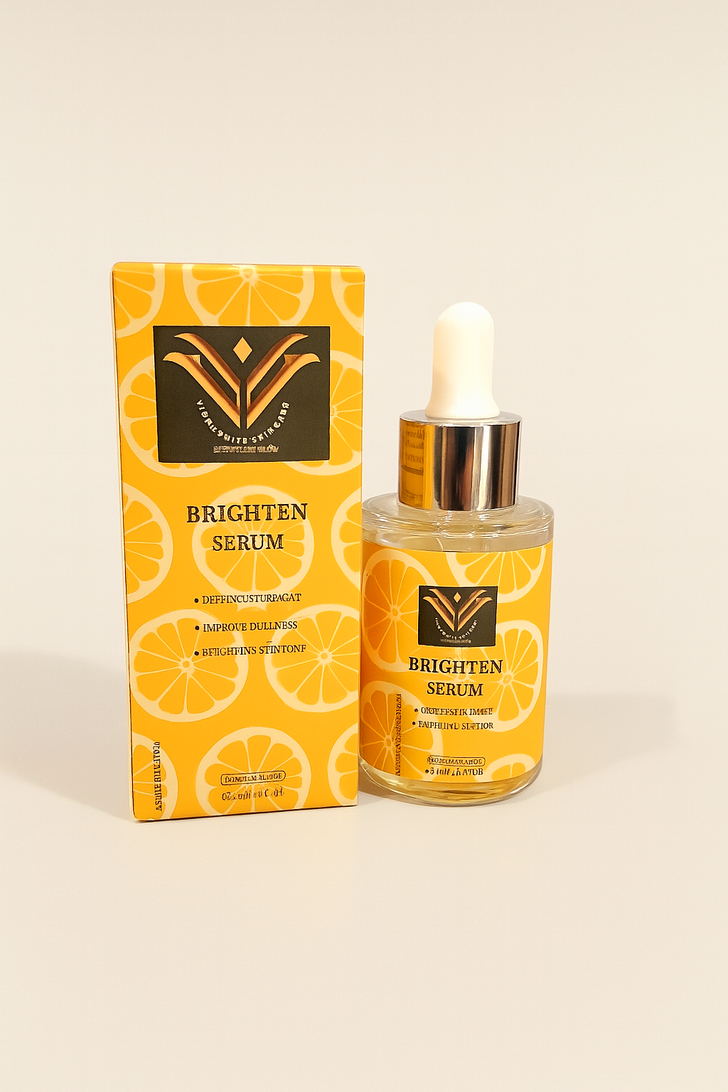 Organic face serum for skin brightening and glow