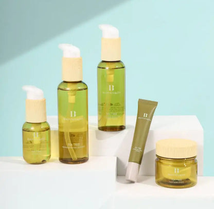 Tea Tree Skincare Set – Face Cleanser, Toner, Serum, Moisturizer & Acne Treatment Cream – Calming, Clarifying & Hydrating Routine for Acne-Prone & Oily Skin