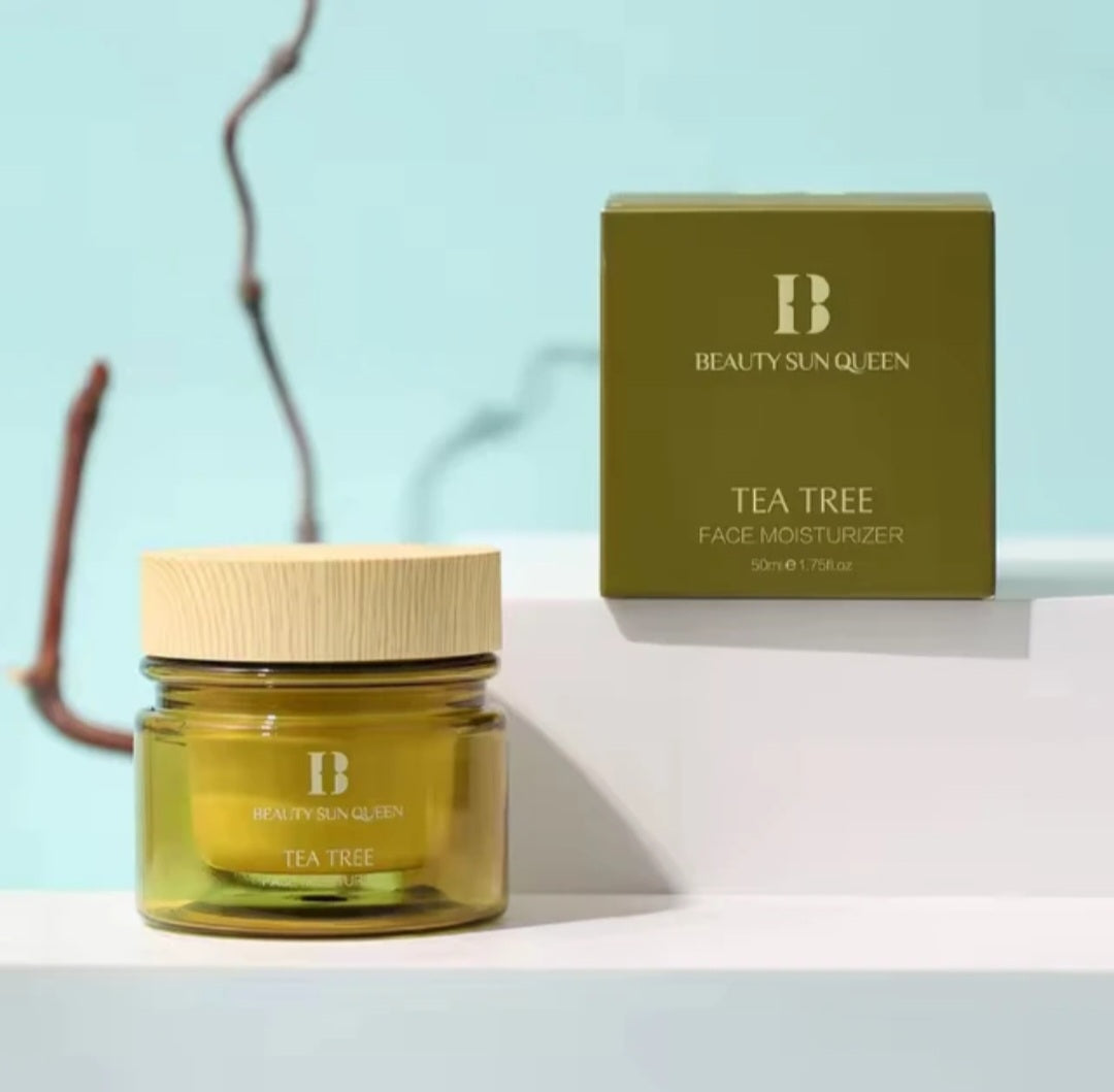 Tea Tree Skincare Set – Face Cleanser, Toner, Serum, Moisturizer & Acne Treatment Cream – Calming, Clarifying & Hydrating Routine for Acne-Prone & Oily Skin