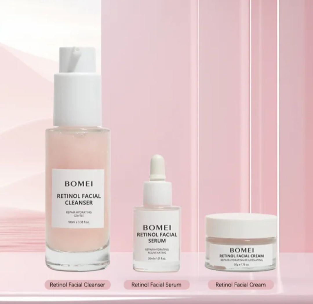 Retinol Skincare Set (3-Piece) – Anti-Wrinkle, Brightening & Firming System, Moisturizing Retinol Creams for Smooth, Radiant, Youthful Skin