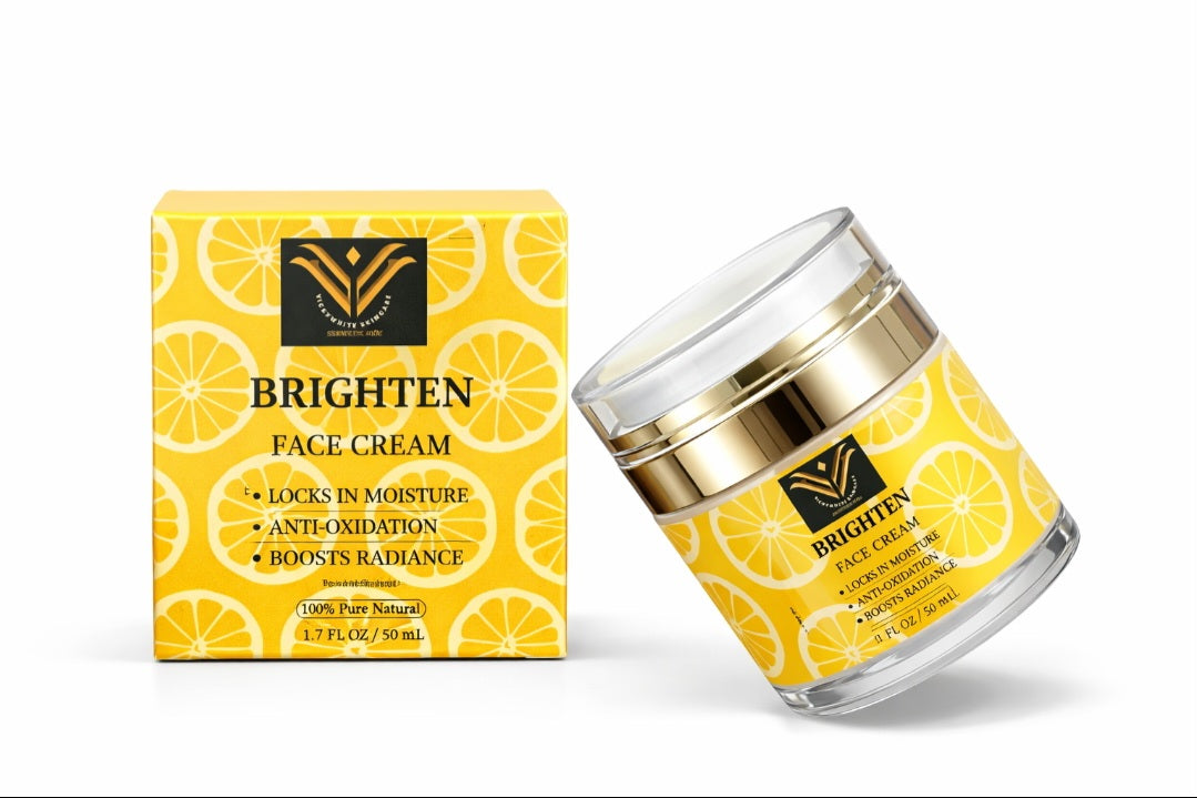 Vitamin C Face Cream with Niacinamide & Kojic Acid – Brightening Moisturizer for Dark Spots, Uneven Skin Tone & Fine Lines | Hydrating Anti-Aging Cream for Radiant Glow | VickyWhiteSkincare