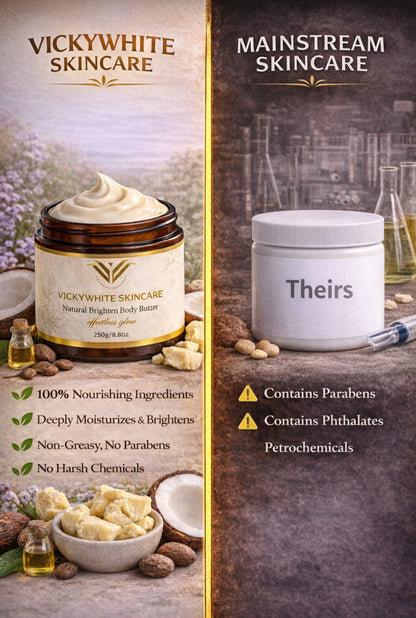 Natural Brightening  Body Butter-Niacinamide, HyaluronicAcid, KojicAcid,  Collagenpeptide(250g)