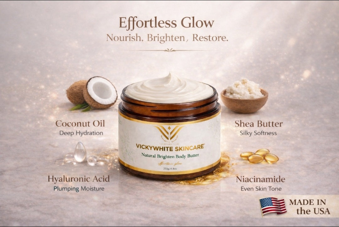 Natural Brightening  Body Butter-Niacinamide, HyaluronicAcid, KojicAcid,  Collagenpeptide(250g)