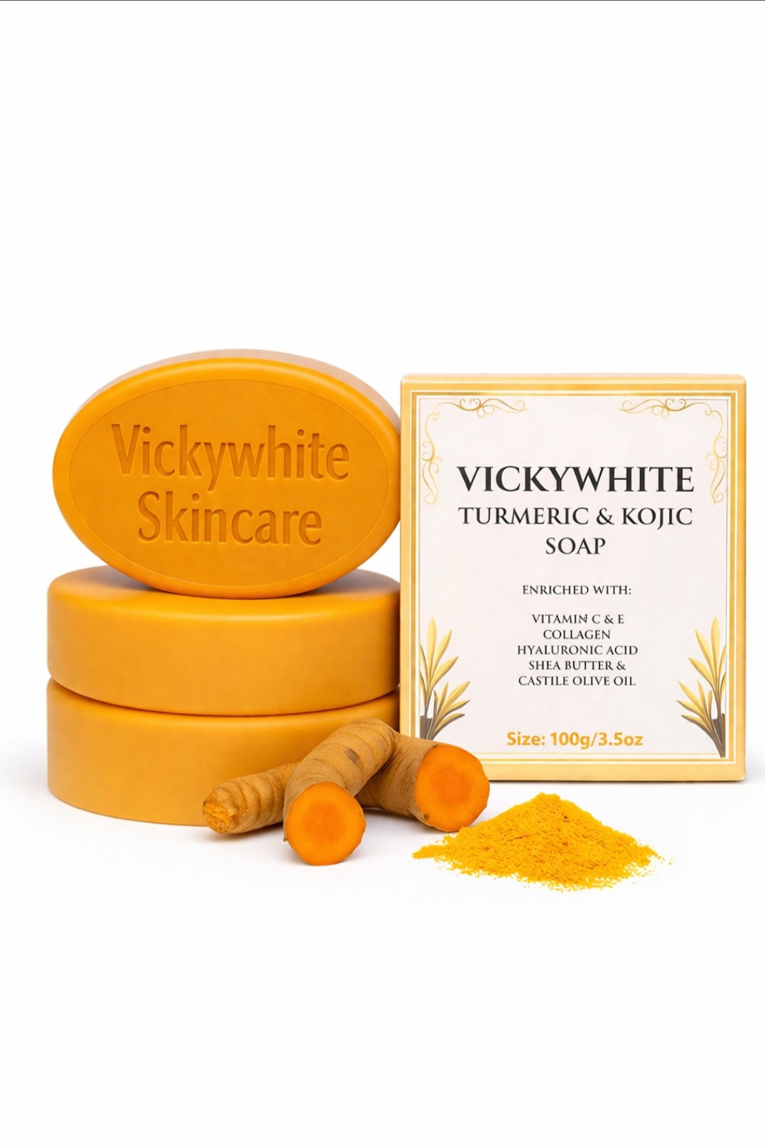 Turmeric Kojic Glow Soap 100g (2-packs)