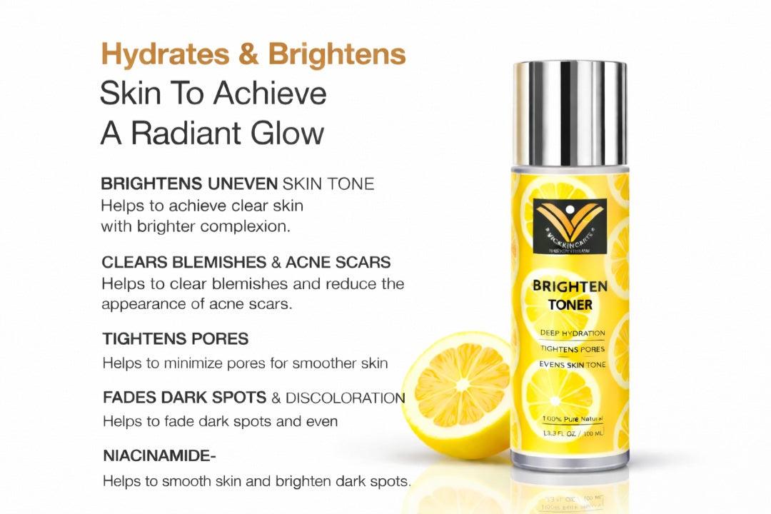 Brightening Face Toner with Niacinamide – Hydrating Oil-Control Toner, Tightens Pores, Fades Dark Spots & Acne Scars, Evens Skin Tone – For Oily & Acne-Prone Skin, 100ml