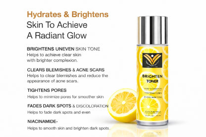 Brightening Face Toner with Niacinamide – Hydrating Oil-Control Toner, Tightens Pores, Fades Dark Spots & Acne Scars, Evens Skin Tone – For Oily & Acne-Prone Skin, 100ml