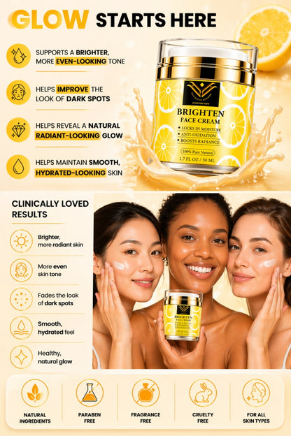 Vitamin C Face Cream with Niacinamide & Kojic Acid – Brightening Moisturizer for Dark Spots, Uneven Skin Tone & Fine Lines | Hydrating Anti-Aging Cream for Radiant Glow | VickyWhiteSkincare