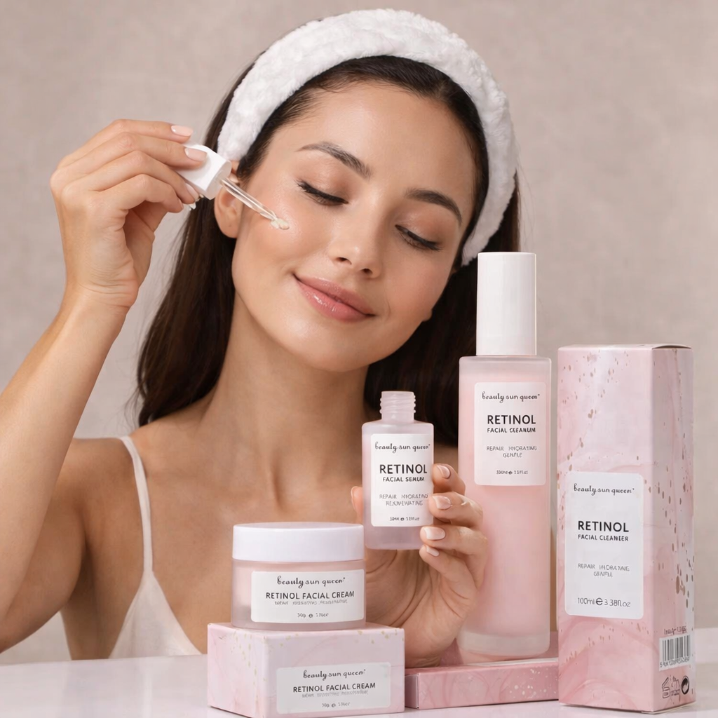 Retinol Skincare Set (3-Piece) – Anti-Wrinkle, Brightening & Firming System, Moisturizing Retinol Creams for Smooth, Radiant, Youthful Skin