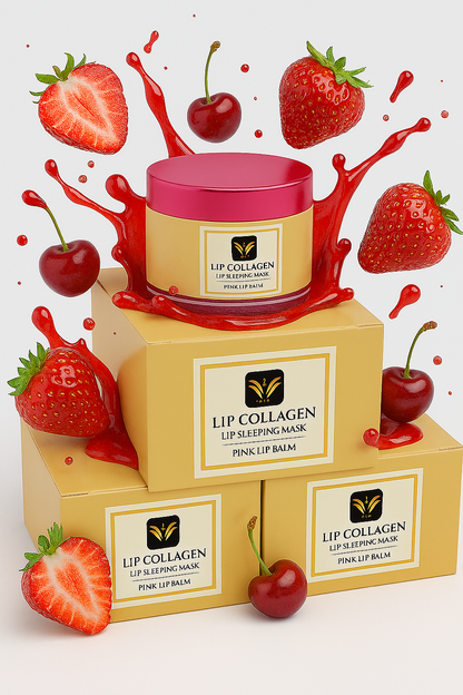 Organic collagen lip mask for healthy lips