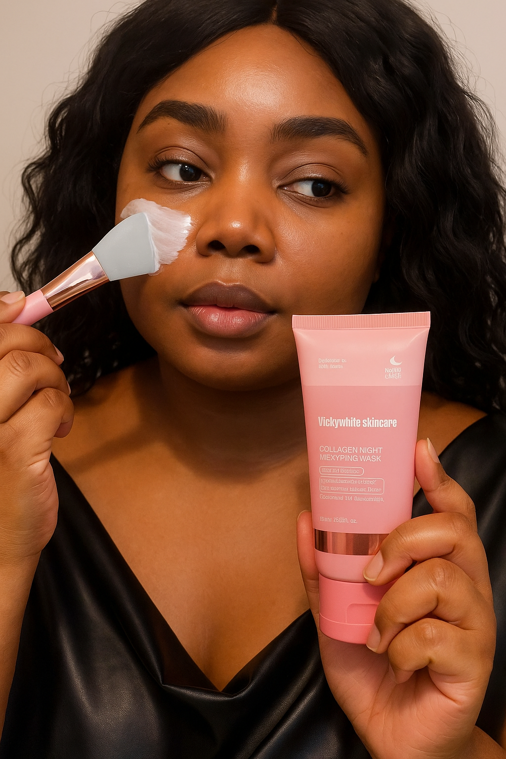 Moisturizing collagen overnight mask for soft skin