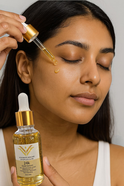 Hydrating face serum infused with 24k gold