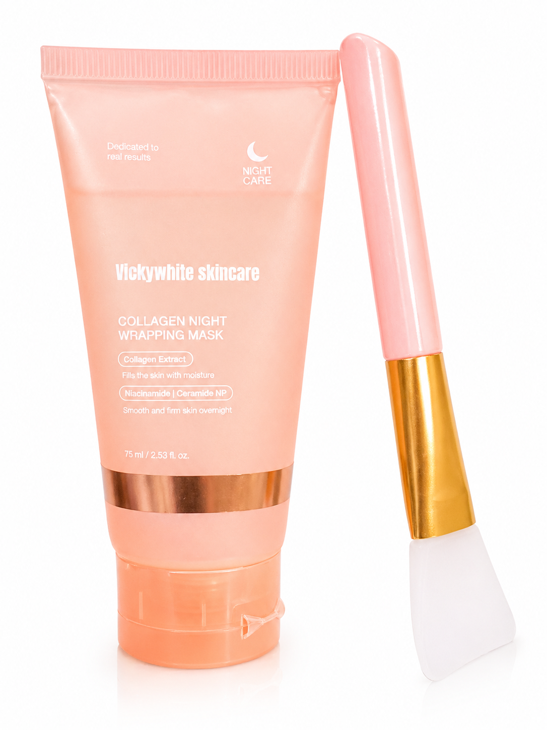 VickyWhite Skincare Collagen Night Wrapping Mask – Overnight Hydrating Face Mask with Niacinamide & Ceramide NP – Deep Moisture, Smooth & Firm Skin, Anti-Aging Night Care