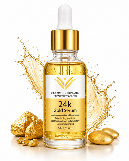 24K Gold Serum for Face-Hydrating & Brightening Serum with Niacinamide,Hyaluronic Acid & Vitamin E- Reduces Appearance of Fine Lines, Evens Skin Tone & Boosts Glow (30ml)
