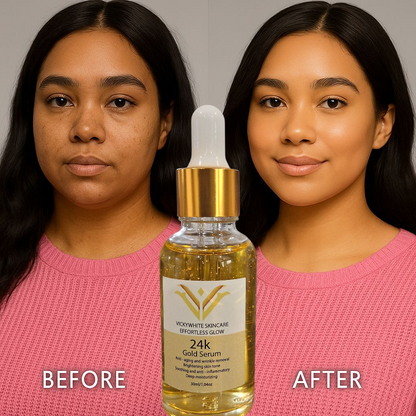 Brightening 24k gold serum for even skin tone
