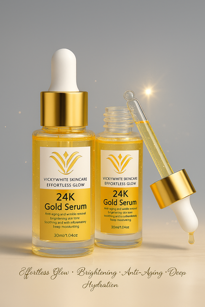 24k gold serum for glowing and radiant skin