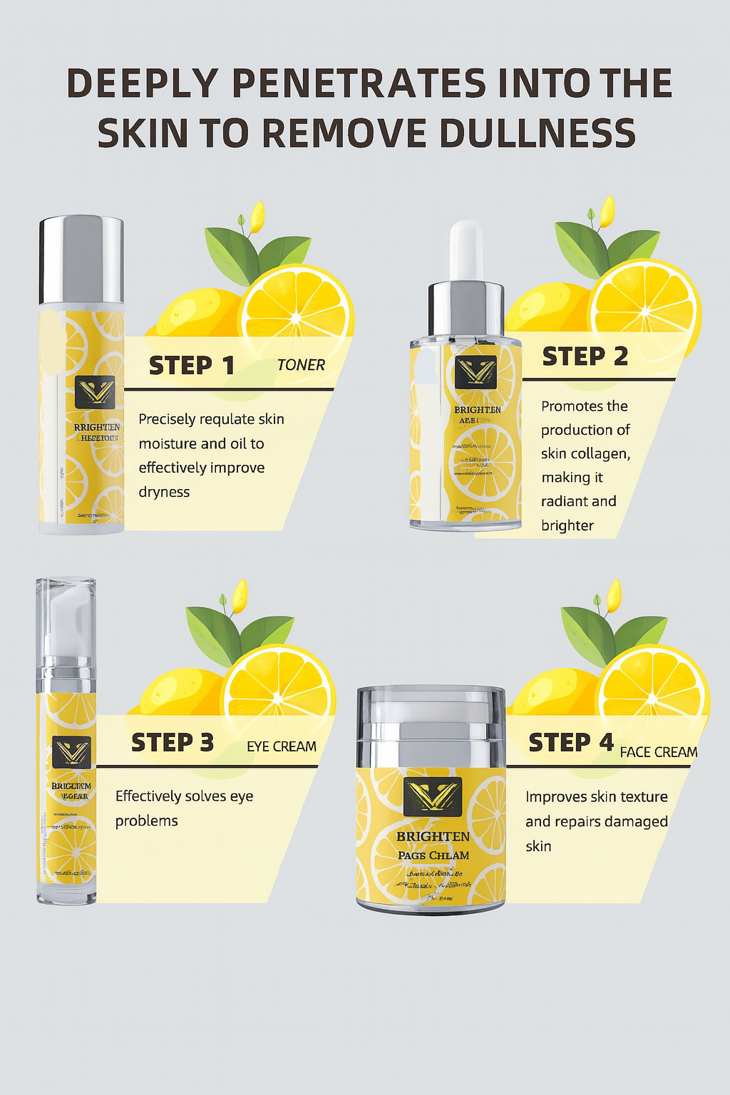 Organic skincare set for skin brightening and hydration