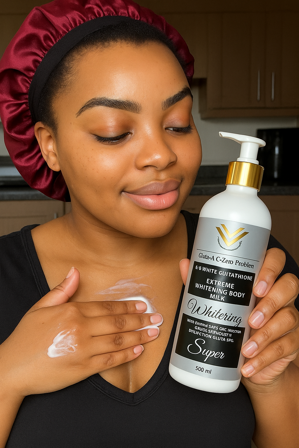 Moisturizing glutathione body lotion for glowing skin