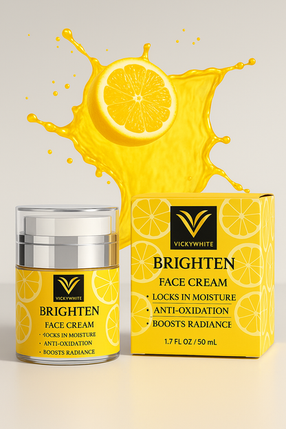 Organic brightening face cream for radiant skin