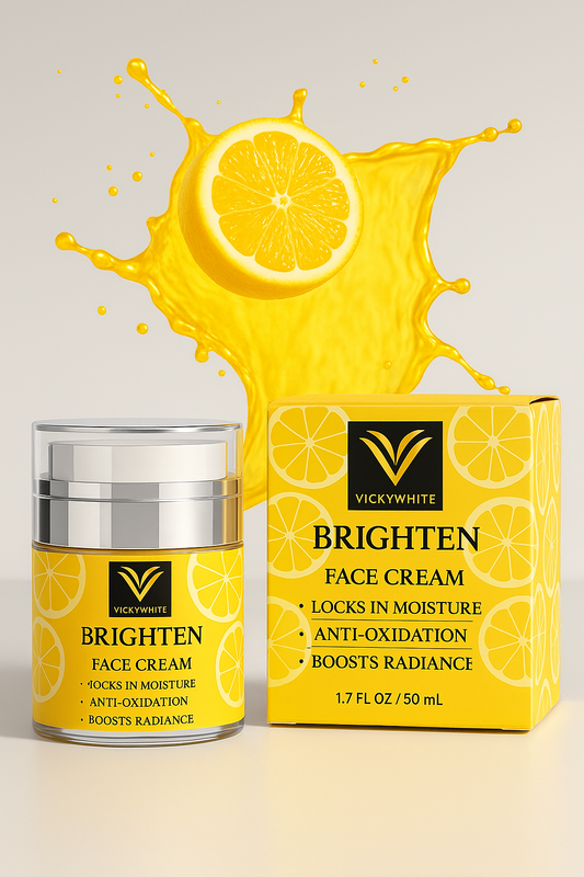 Organic brightening face cream for radiant skin