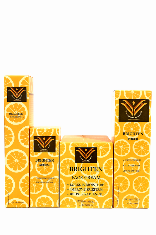 Organic brightening skincare set for glowing skin