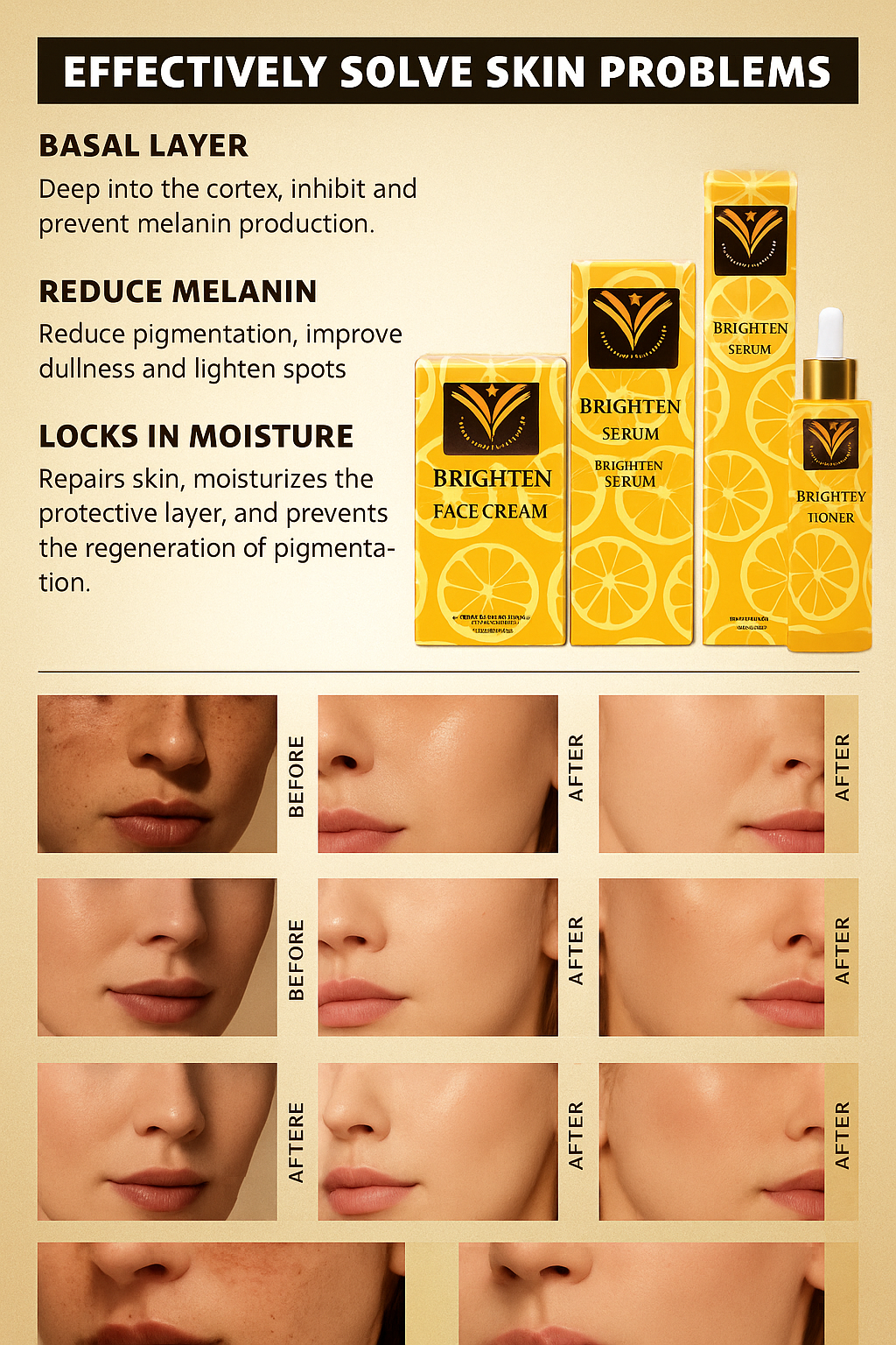 Organic skincare set for sensitive skin