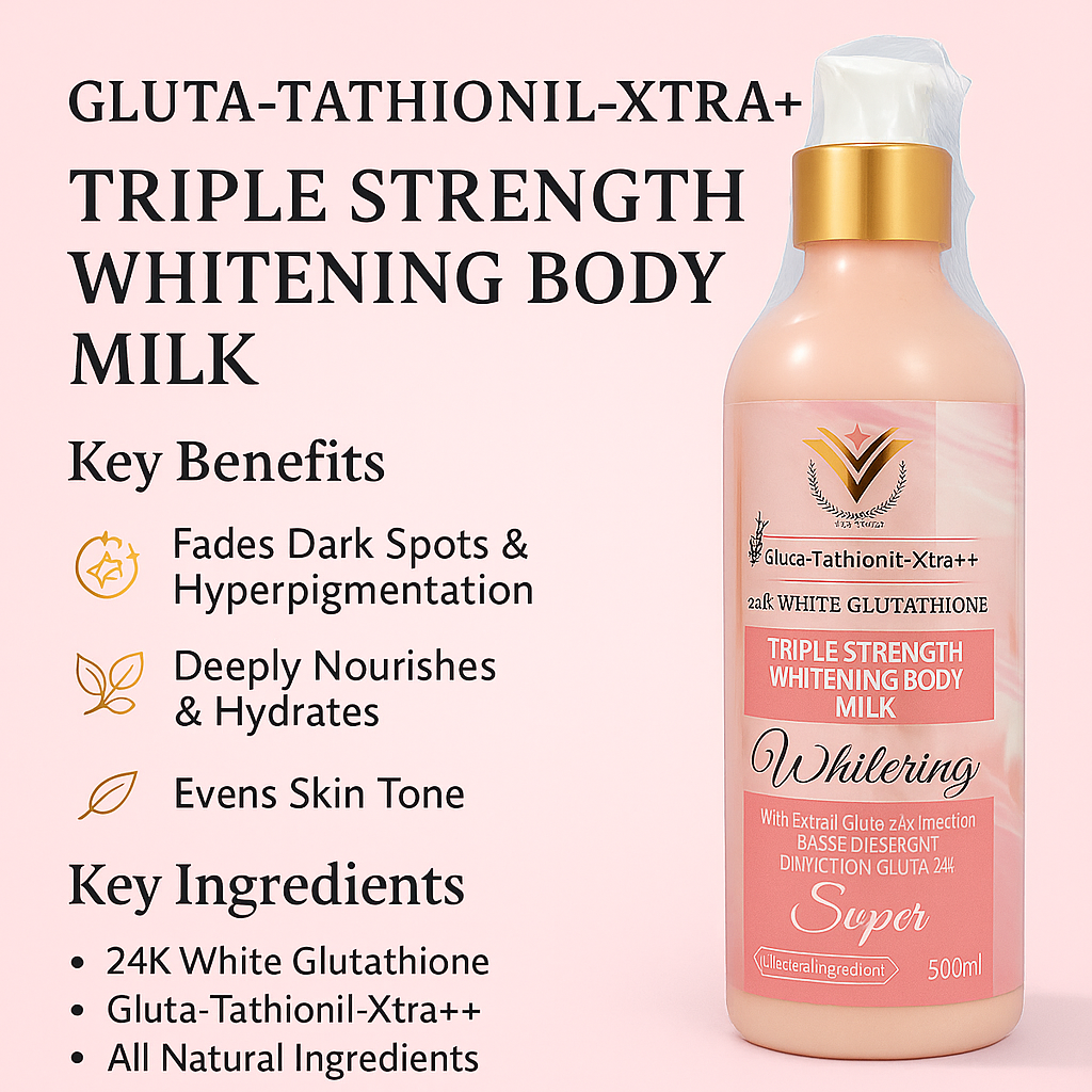Whitening triple strength body milk for radiant glow